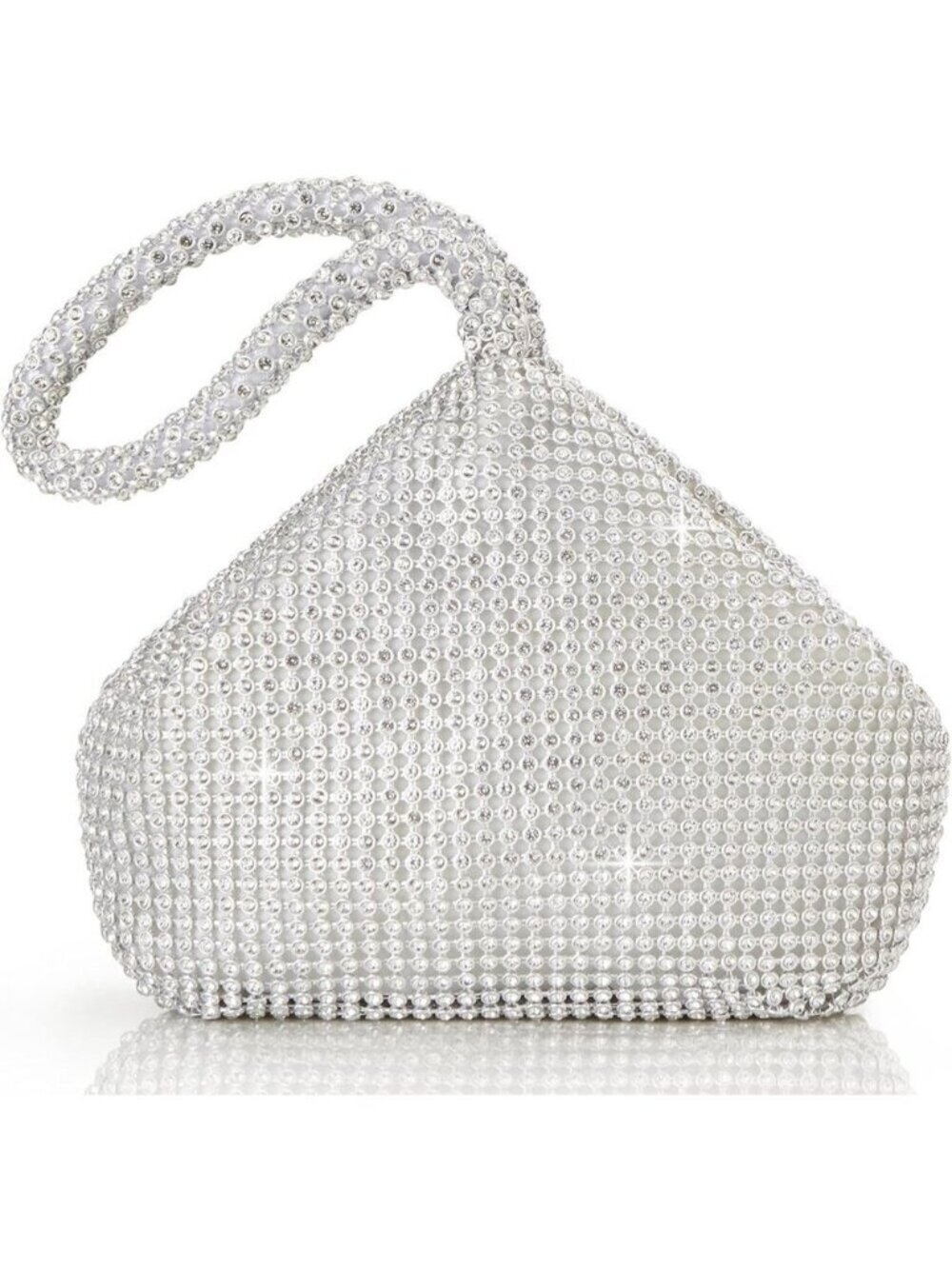 BABEYOND Women's Rhinestone Clutch Evening Bags Sparkly Glitter Triangle  Purse